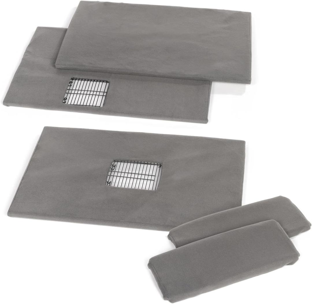 Prevue Pet Products Ferret Cage Plush Fitted Grille and Platform Cover Set, Gray, 30.0" L x 20.0" W x 0.5" Th