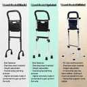 Stand Assist(White)-Movable Standing Aid Rail for Couch, Chair, Bedside, Toilet. Assistance Handle for People with Limited Mobility. Safety Grab Bar for Standing.