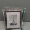 upsimples 8x10 Picture Frame Set of 5, Display Pictures 5x7 with Mat or 8 x 10 Without, Wall Gallery Photo Frames, Brown