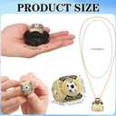 Landical 12 Pcs Soccer Championship Rings Soccer Champion Trophy Rings Sport Ball Award Gift Prize with Display Neck Chain and Stand for Tournament or Champion Winner