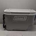 Coleman Classic Series Insulated Portable Rolling Cooler with Wheels, Leak-Resistant Outdoor Hard Cooler Keeps Ice up to 5 Days, 62-Quart (Rock Grey)