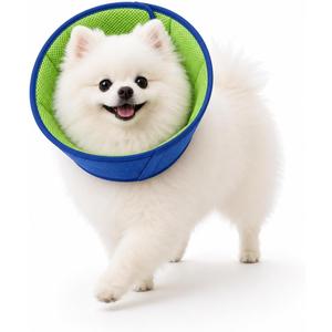 Dog Recovery Collar for Dogs After Surgery Soft Breathable Dog Cone Collar, Lightweight Elizabethan Collar Alternative for Wound Healing, Anti Licking, Comfortable Sleep & Daily Eating, S (Blue)
