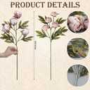 Thiccywoov 12 Pcs Faux Peony Stems Flowers Bulk Vintage Artificial Silk Peonies Stems Real Look Fake Peonies Branch for Vase Filler DIY Bouquet Centerpiece Home Indoor Outdoor Decor (Brownish)