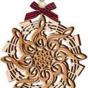 2 x Music Note Christmas Ornament 2025 - Music Gifts for Men and Women, Holiday Musical Gift Ideas for Lovers, Teachers, Musicians, Friends, Family - 2-Layered Wooden Ornaments