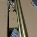 1 Inch Luxury Gold Double Curtain Rods for Windows 66 to 120 Inches(5.5-10ft), USFOOK Adjustable Heavy Duty Drapery Rods, Telescoping Dual Curtain Rod with Translucent Finials, Wall Mounted