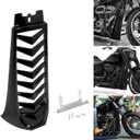 Lower Front Chin Spoiler Black Air Dam Fairing Cover for Harley Softail Street Bob Breakout Fat Bob 2018-2024 (Black)