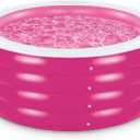 Inflatable Pool, Large Deep Round 70"x30" Family Inflatable Swimming Pool with Handles, Summer Water Party, Outdoor, Garden Backyard, Suitable for Adults (Pink)