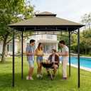 Grill Gazebo Replacement Cover 5x8 Ft Canopy Top Compatible with Grill Gazebo Frame Model L-GG001PST-F,L-GG001PST-H,L-GG001PST-F2 (Beige)