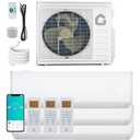 GarveeHome 28000 BTU 3 Zone Mini Split AC/Heating System, Wifi Enabled 20 SEER2 208-230V 3 Zone 9000 + 9000 + 12000 BTU Ductless Split Unit AC w/Pre-Charged Condenser,Heat Pump,No Include Copper Tube