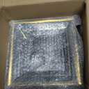 N9R 120PCS Black Square Plastic Plates, Disposable Plates Gold Rim