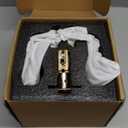 2 Pack Gold Glass Door Lever Privacy Crystal Door Levers Satin Brass Door Lever Interior Brushed Gold Door Handle for Bedroom and Bathroom,Zinc Alloy Satin Brass