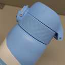 Ion8 Steel Water Bottle, 600 ml/20 oz, Leak Proof, Easy to Open, Secure Lock, Dishwasher Safe, Flip Cover, Fits Cup Holders, Carry Handle, Durable, Scratch Resistant, Raised Print, Blue, Whale Design