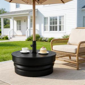 OLILAWN Foldable 110 lb Umbrella Stand Base, Heavy Duty Patio Umbrella Base,Outdoor Round Table, Planter, Fillable Outdoor Umbrella Base for Patio, Deck, Lawn & Poolside, Fits 1.18"-1.97" Poles