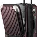 LEVEL8 Grace Carry on Luggage Airline Approved, 20 Inch Expandable Hardside Suitcases with wheels, Abs+Pc Harshell Spinner Luggages with Tsa Lock, Red