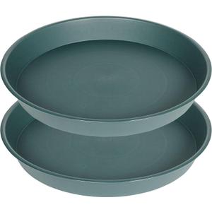 2 Pack of Bird Bath Bowl 12", 1.6" Depth, 10 12 inch Birdbath Bowls Dish Only for The Garden, Large Plant Saucer (12", Green)