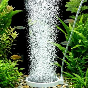 Fish Tank Bubbler, 3.2 Inch Aquarium Air Stone Kit, Nano Quiet Oxygen Diffuser for 20-70 Gallon Tanks, High Dissolved Oxygen, Dirt-Resistant Air Stone Bubbler with Tubing & Suction Cups