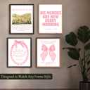 2 x Losyze Trendy Christian Wall Art Bundle Gallery Wall Set Pink Coquette Home Decor Art 8 X 10 Inch (UNFRAMED) (Yellow)