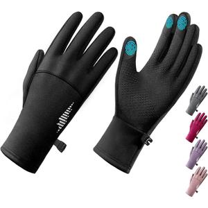 SIMARI Winter Gloves for Women, TouchScreen Water-Resistant Warm Thermal Gloves for Cold Weather, Running Hiking Driving (Medium, Black)