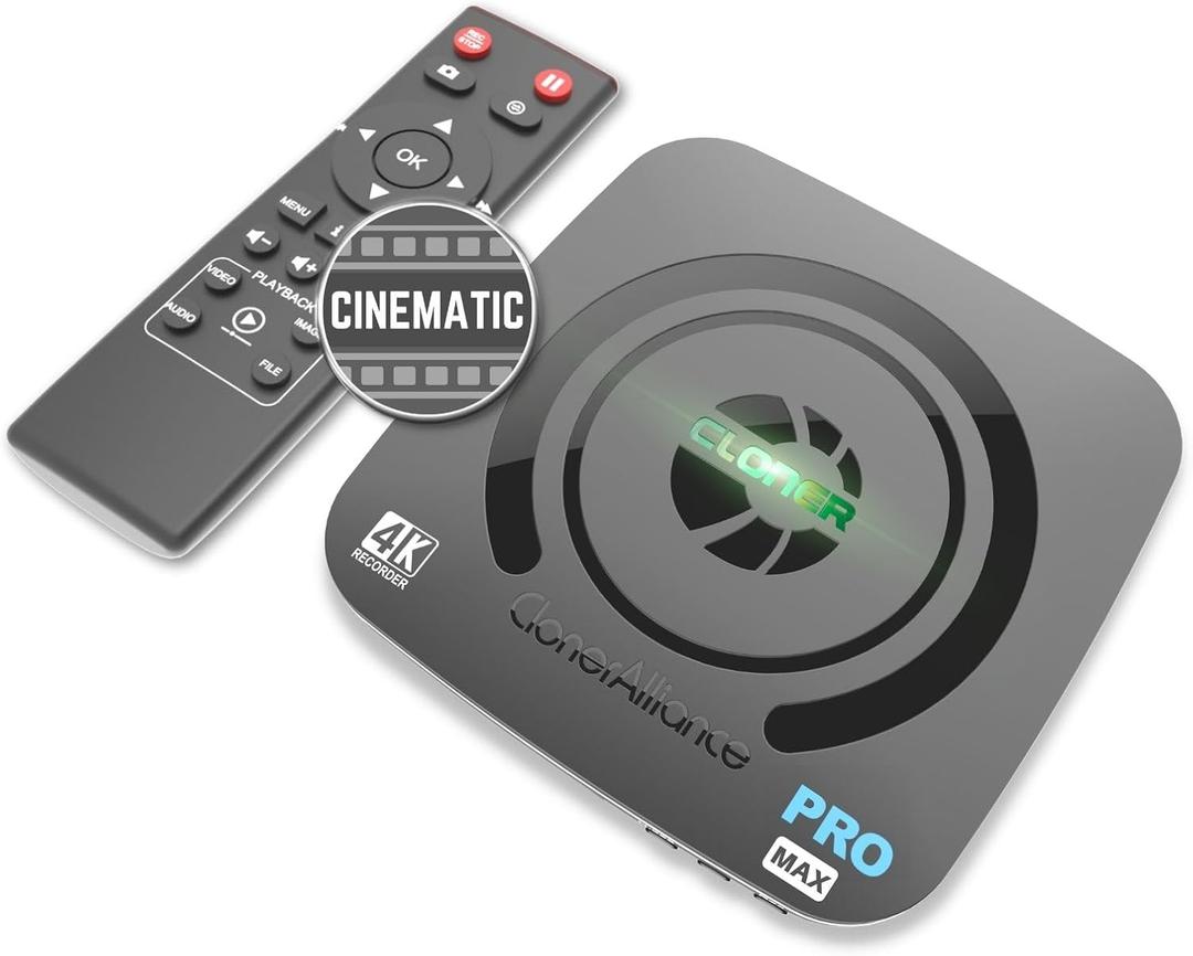 UHD Pro Max, Cinematic-FPS 4K@24fps (Max 30) Video Recorder with H.265/H.264 Codec, 4K@60fps Passthrough HDMI Capture DVR with Pause/Resume Recording.