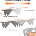 Stainless Steel Stove Gap Covers (2PCS),Stove Gap Filler,Range Trim Kit,Stove Gap Guard for Kitchen Oven Between Stovetop and Counter,Easy Clean Heat Resistant,Adjustable Length 13.8'' to 27.5''Silver