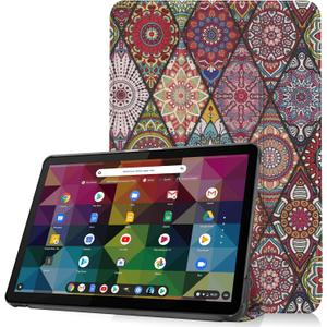 for Lenovo Chromebook Duet 2-in-1 Tablet 10.1 Case, Folding Folio Ultra-Thin Smart PU Leather Stand Case Cover with Auto Wake & Sleep Function for Lenovo Chromebook Duet 10.1 Mandala