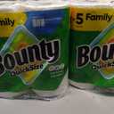 Bounty Paper Towels Quick Size, White, 16 Family Rolls = 40 Regular Rolls