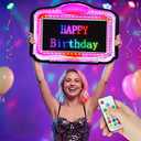 LED Letter Bottle Presenter,28 x23 in LED Bottle Service Sign,Programmable RGB LED Display Board with APP Controlled,Scrolling Text, for Club, Bars, Nightclubs, Parties