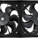 TRQ Radiator Dual Cooling Fan Assembly Compatible with 2004-2005 Chevrolet Classic 1997-2003 Malibu 1999-2004 Oldsmobile Alero 1997-1999 Cutlass 1999-2005 Pontiac Grand Am GM3110107 GM3115105