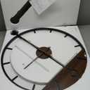 Modern Wood Walnut Dial Wall Clock, Large Simple Wall Decor Metal Frame Silent Non Ticking Clock for Living Room, Kitchen, Bedroom, Study Decoration, Handmade Home Present Idea, 29.5 in (4. XX-Large(70cm))