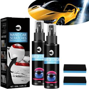 Car Scratch, High Tech Car Scratch Removal Spray, Elationirto Car Scratch Repair Spray, Nano Car Scratch Repair Spray, Car Coating Agent Nano Hand Spray Car Paint (100ml+100ml)