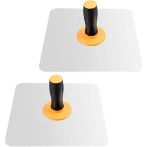 PINGEUI 2 PCS 12 x 12 Inches Drywall Hawk, Solid Aluminium Plastering Hawk, Masonry Hawk with Comfortable Grip Handle and Round Edges for Cement, Mortar, Drywall