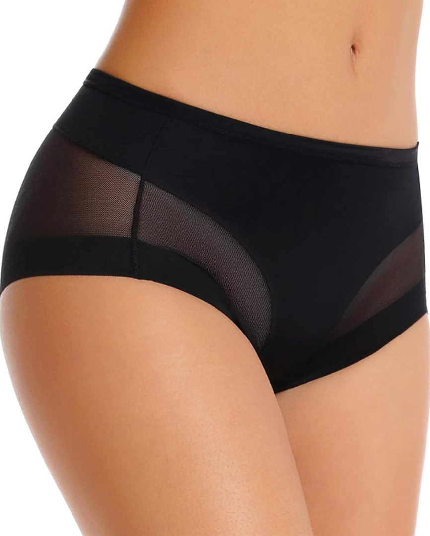 WOWENY Tummy Control Panties for Women Seamless Butt Lifter Briefs Comfy Body Shaper Shapewear Sexy Underwear Black M