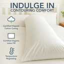 Naturepedic Latex Body Pillow for Adult Side Sleepers - Large White Body Pillow for Sleeping - 24” x 54” Long Full Body Pillow with Soft Organic Cotton Case, Plush Fluffy Latex Fill