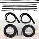 10-Piece Door & Window Weatherstrip Seal Compatible with 1967-1972 Chevrolet C10 Pickup/GMC Jimmy/Suburban Driver and Passenger Side, OE Replacement for Vent Window Models w/o Chrome Bead