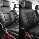 JOJOBAY Chevy Silverado Seat Covers,Leather Seat Covers for GMC Sierra,Custom Fit 2007-2026 1500 2500HD 3500HD Crew Double Extended Regular Cab,LT LZT RST Trail Boss(Front Pair,Black)