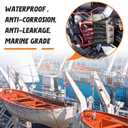 Pangda 6 Heat Shrink Tubing 3: 1 Ratio Marine Grade Adhesive Lined Waterproof Heat Shrink Tubing Black Polyolefin Sleeving Wrap Wire Insulation Tube (1/4 +3/16+3/8+1/2+1+1.5+2inch)