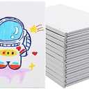 zmybcpack 12 Pack Small White Hardcover Blank Book 4.3x5.5 inch, Hardcover Blank Book for Kid to Write Stories, Draw Sketchbooks (White, 22 Sheets/ 44 Pages Each