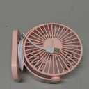 SWEETFULL USB Desk Fan Small Quiet - 3 Speeds Mini Personal Portable Fan 360 Rotation Adjustable, 5.5 Inch Office Table Cooling Gadgets on Desktop (Pink) (Standard Size)