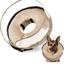 BARKLESS Dog Cone, Inflatable Dog Cone After Surgery for Small Medium Large Breeds, Soft Surgery Collar with Enhanced Anti-Licking Guard Shield for Pets, Protective Donut Collar