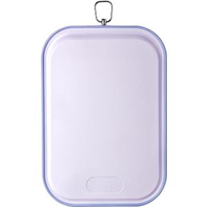 Plastic Cutting Board,Large Cutting Board Dishwasher Safe,Chopping Boards with Non-slip Feet and Juice Grooves,BPA Free,Non-Porous,Rotating Steel Ring Handle,(PURPLE, 15.35"x10.6")