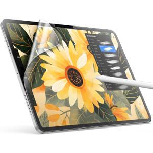 JETech Paper Screen Protector for iPad Pro 11-Inch M5/M4 (2025/2024), Anti-Glare, Matte PET Film for Drawing, 1-Pack