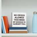 4 x Funny Bosses Day Gifts for Women Men, Boss Gifts for Women Manager Supervisor Leader Lady Famale Male, Funny Office Desk Decor 5 x 5 inch (Crisis01)