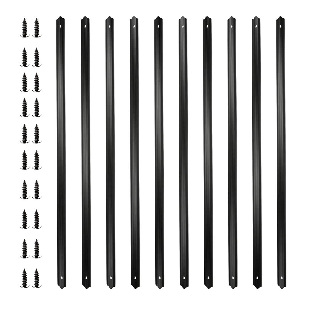 Brakki 100 Pack 26" Deck Balusters, Metal Deck Railing Spindles with Screws