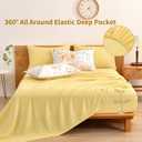 WONGS BEDDING Yellow Botanical Comforter Set Queen, 7 Pieces Floral Bed in a Bag Gloden Leaves Bedding Set Soft Microfiber Queen(1 Comforter,2 Pillowcase,2 Pillow Shams,1 Flat Sheet,1 Fitted Sheet), Queen 90“×90”, White-yellow