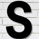 8 Inch Large House Numbers, Black Modern Home Address Signage for Outside, Wide Style & Never Rust, Letter S