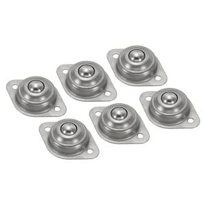 PATIKIL Roller Ball Transfer Bearing 1/2", 6 Pack Load 15lbs Flange Mounted Stainless Steel Rotation Caster Unit for Conveyor Roller Stand Transmission