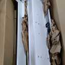 Rolanstar Bed Frame Twin Size with Charging Station and LED Lights, Upholstered Headboard with Storage Shelves, Heavy Duty Metal Slats, No Box Spring Need, Noise Free, Easy Assembly, White