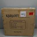 karlott Farmhouse End Table, 18.5'' French Country Round Side Table, Distressed Tray Top Side Table with Curved Motif Frame Base for Boho, End Tables Living Room, Bedroom, Small Space, Easy Assembly (White)