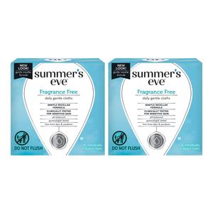 Summers Eve Cleansing Cloths 16 Count Fragrance-Free (2 Pack)