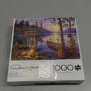 Buffalo Games - Canoe Lake 1000 Piece Puzzle for Adults - Jigsaw Puzzles  Darrell Bush Cabin Sunset Artwork with Poster  Challenging Outdoor Nature Scene